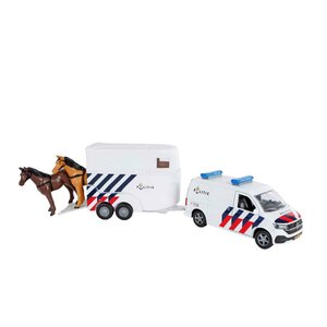 Kids Globe 520323 politiebus met trailer