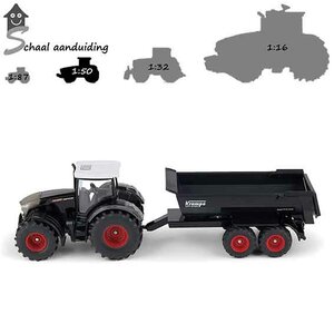 Siku 2001 Fendt met Krampe aanhanger